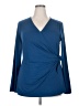 Betabrand Blue Long Sleeve Blouse Size XXL - photo 1