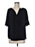 Ann Taylor 100% Polyester Black Short Sleeve Blouse Size M - photo 1