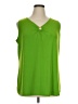 Susan Graver Green Sleeveless Blouse Size 1X - photo 1