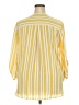 West Kei Stripes Yellow 3/4 Sleeve Blouse Size XXL - photo 2