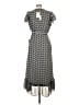 Max Studio 100% Polyester Print Gray Casual Dress Size L - photo 2
