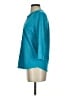 Rafaella Teal 3/4 Sleeve Button-Down Shirt Size S - photo 5