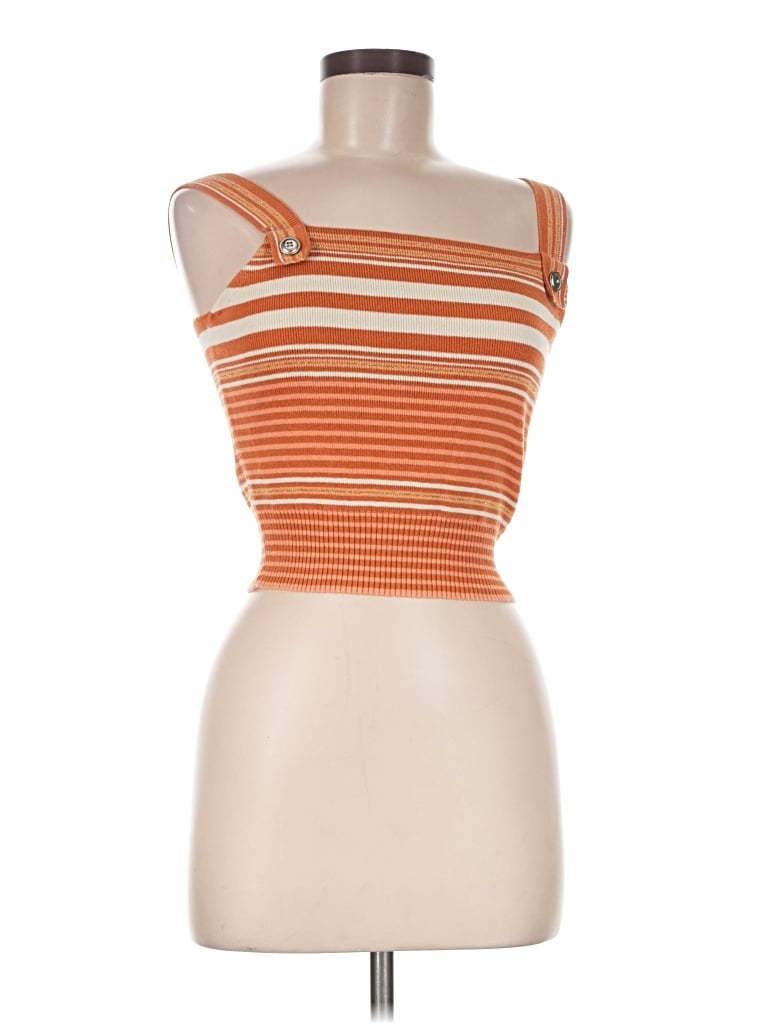 Pre-owned Moussy Tube Top Orange Strapless Neckline Tops