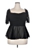 Shein 100% Polyester Black Short Sleeve Top Size 2X - photo 1