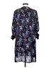Collective Concepts 100% Polyester Print Blue Casual Dress Size S - photo 2
