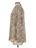 Rose + Olive 100% Polyester Animal Print Brown Long Sleeve Blouse Size M - photo 5