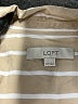 Ann Taylor LOFT Stripes Tan Long Sleeve Blouse Size XXS - photo 7