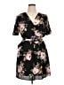 Monteau Floral Black Casual Dress Size XL - photo 1