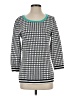 Cato Houndstooth Teal Pullover Sweater Size S - photo 1