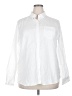 Gap 100% Cotton Solid White Long Sleeve Button-Down Shirt Size XXL - photo 1