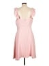 CeCe 100% Polyester Solid Pink Casual Dress Size 12 - photo 2