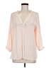 Left Coast by Dolan 100% Polyester Ivory 3/4 Sleeve Blouse Size M - photo 1