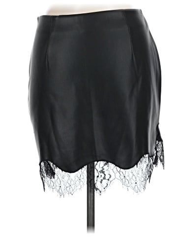 Topshop Faux Leather Skirt (view 2)