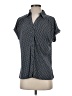 Adrianna Papell Print Gray Short Sleeve Blouse Size S - photo 1