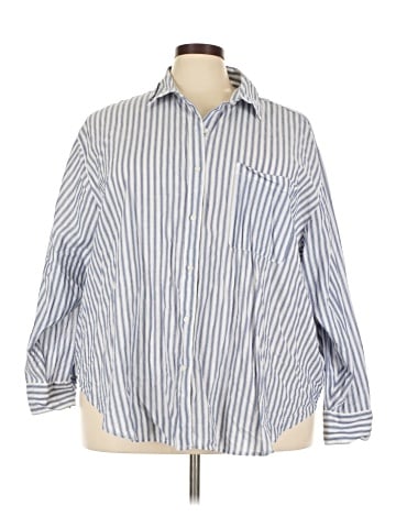 a.n.a. A New Approach 3/4 Sleeve Button-Down Shirt (view 1)