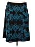 Etcetera 100% Wool Graphic Teal Wool Skirt Size 8 - photo 1