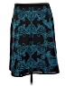 Etcetera 100% Wool Graphic Teal Wool Skirt Size 8 - photo 2