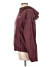 Reebok 100% Polyester Solid Burgundy Windbreaker Size L - photo 5