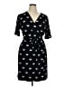 Apt. 9 Polka Dots Black Casual Dress Size XL - photo 1