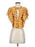 Forever 21 Yellow Orange Short Sleeve Blouse Size S - photo 2