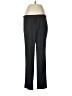 Ecru Solid Black Dress Pants Size 6 - photo 1