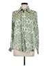 Zara Print Green Long Sleeve Button-Down Shirt Size M - photo 1