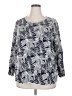 Solitaire 100% Rayon Blue 3/4 Sleeve T-Shirt Size 2X - photo 1
