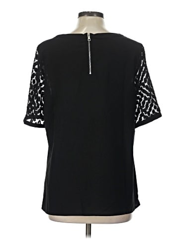 NY Collection Short Sleeve Blouse (view 2)