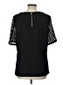 NY Collection 100% Polyester Black Short Sleeve Blouse Size L (estimated) - photo 2