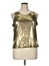 Mary McFadden 100% Polyester Metallic Gold Sleeveless Top Size XL - photo 1