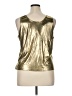 Mary McFadden 100% Polyester Metallic Gold Sleeveless Top Size XL - photo 2