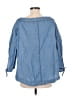 Free People Blue Long Sleeve Blouse Size M - photo 2