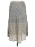 Sienna Sky 100% Polyester Chevron-herringbone Silver Casual Skirt Size M - photo 2