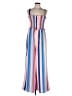 Fab'rik 100% Polyester Stripes Blue Pink Jumpsuit Size L - photo 1