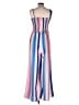 Fab'rik 100% Polyester Stripes Blue Pink Jumpsuit Size L - photo 2