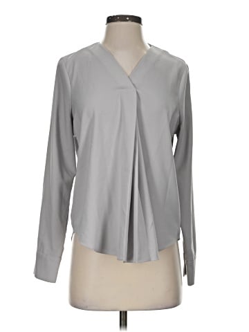 Elizabeth & Clarke Long Sleeve Silk Top (view 1)