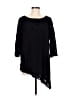 Investments Black 3/4 Sleeve Top Size M - photo 1