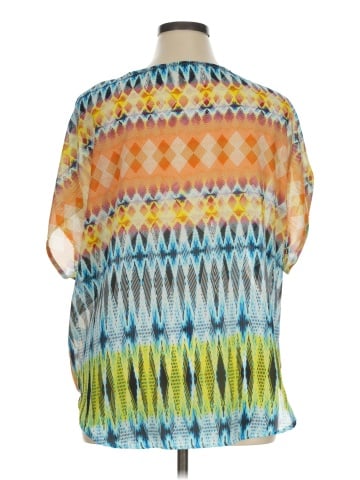 NY Collection Short Sleeve Blouse (view 2)