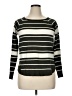 Pink Clover Stripes Black Pullover Sweater Size XL (petite) - photo 1