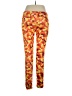 Modern Lux Print Orange Active Pants Size XL - photo 2