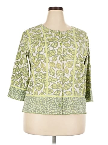 Sigrid Olsen 3/4 Sleeve Silk Top (view 1)