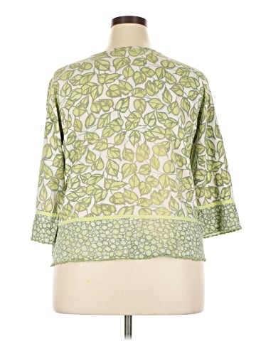 Sigrid Olsen 3/4 Sleeve Silk Top (view 2)