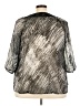 Avenue Metallic Silver 3/4 Sleeve Blouse Size 22 Plus - photo 2
