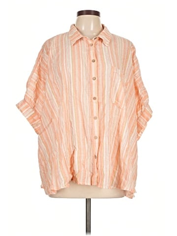 Easel 3/4 Sleeve Button-Down Shirt (view 1)