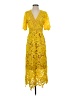 Adelyn Rae 100% Polyester Solid Yellow Cocktail Dress Size S - photo 1