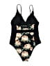 Cupshe Floral Black One Piece Swimsuit Size S - photo 2