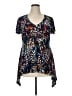 Chaus Blue Short Sleeve Blouse Size XL - photo 1