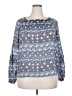LC Lauren Conrad 100% Polyester Blue Long Sleeve Blouse Size XXL - photo 1