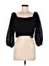 Allison Joy 100% Cotton Black 3/4 Sleeve Top Size M - photo 1