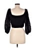 Allison Joy 100% Cotton Black 3/4 Sleeve Top Size M - photo 2